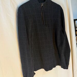 Jos. A. Bank Black Zip Up Sweater